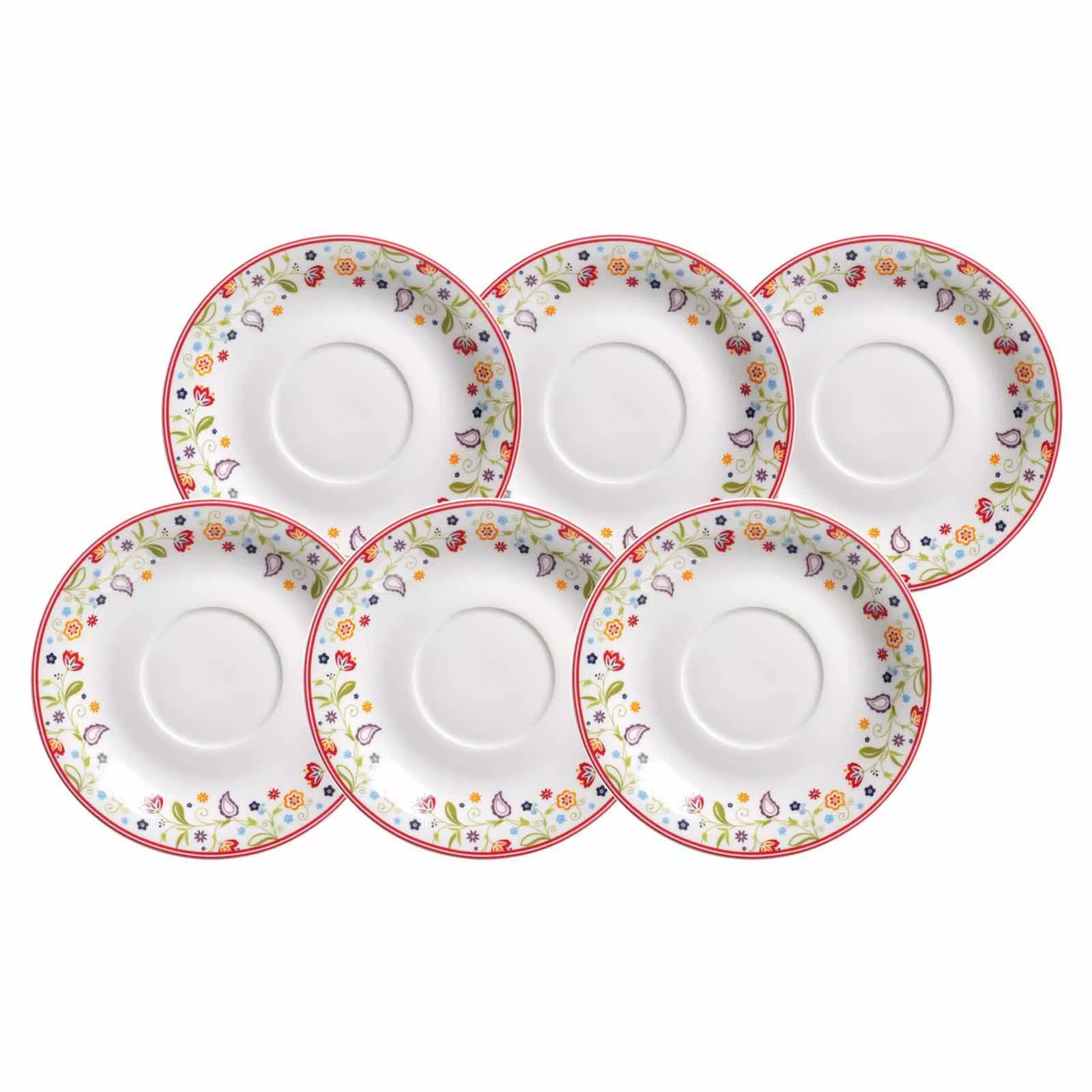 Ritzenhoff Breker JUMBO SAUCER CUPS Shanti colorful ø 17 cm set of 6