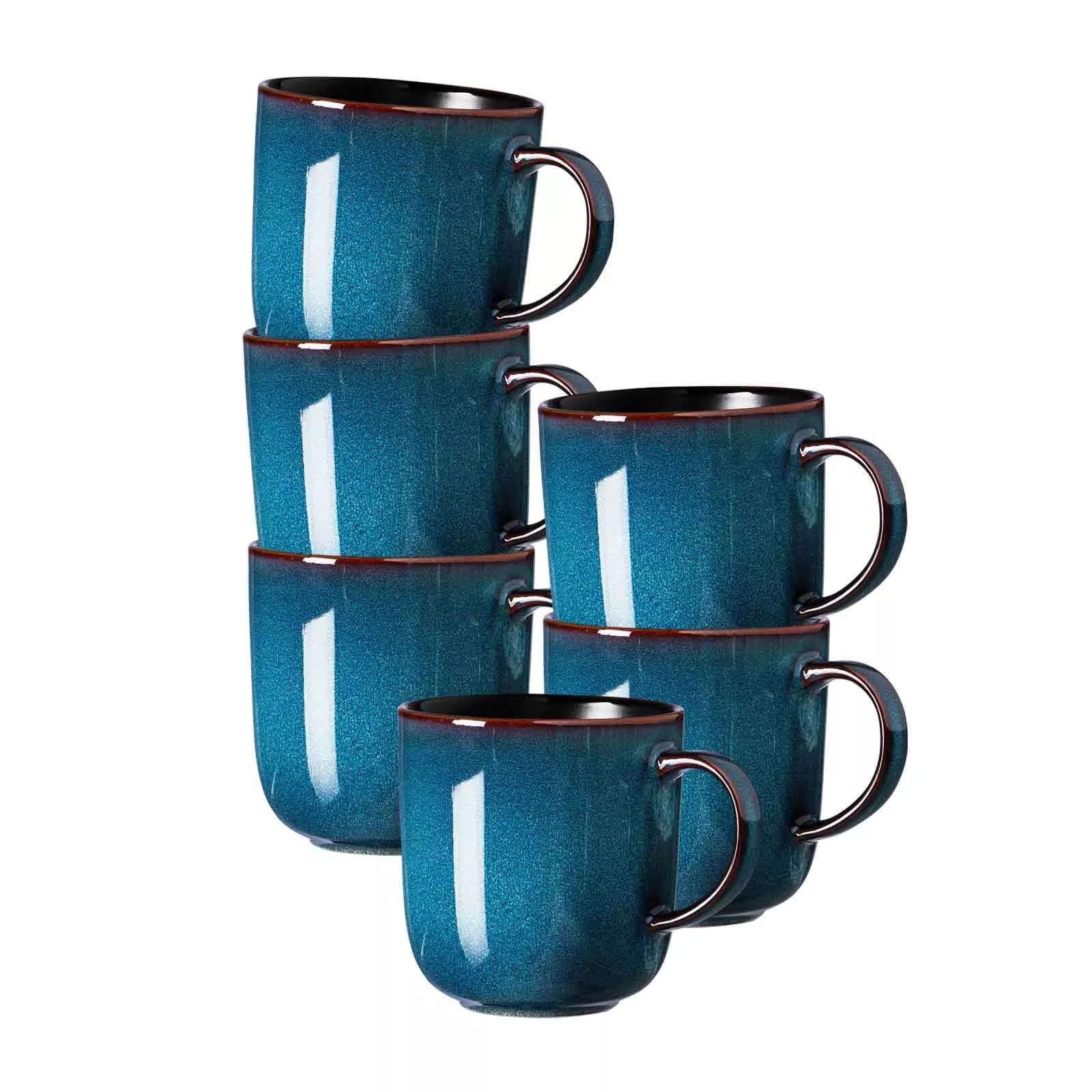 Ritzenhoff Breker COFFEE MUGS Bali blue 400 ml 6-piece set