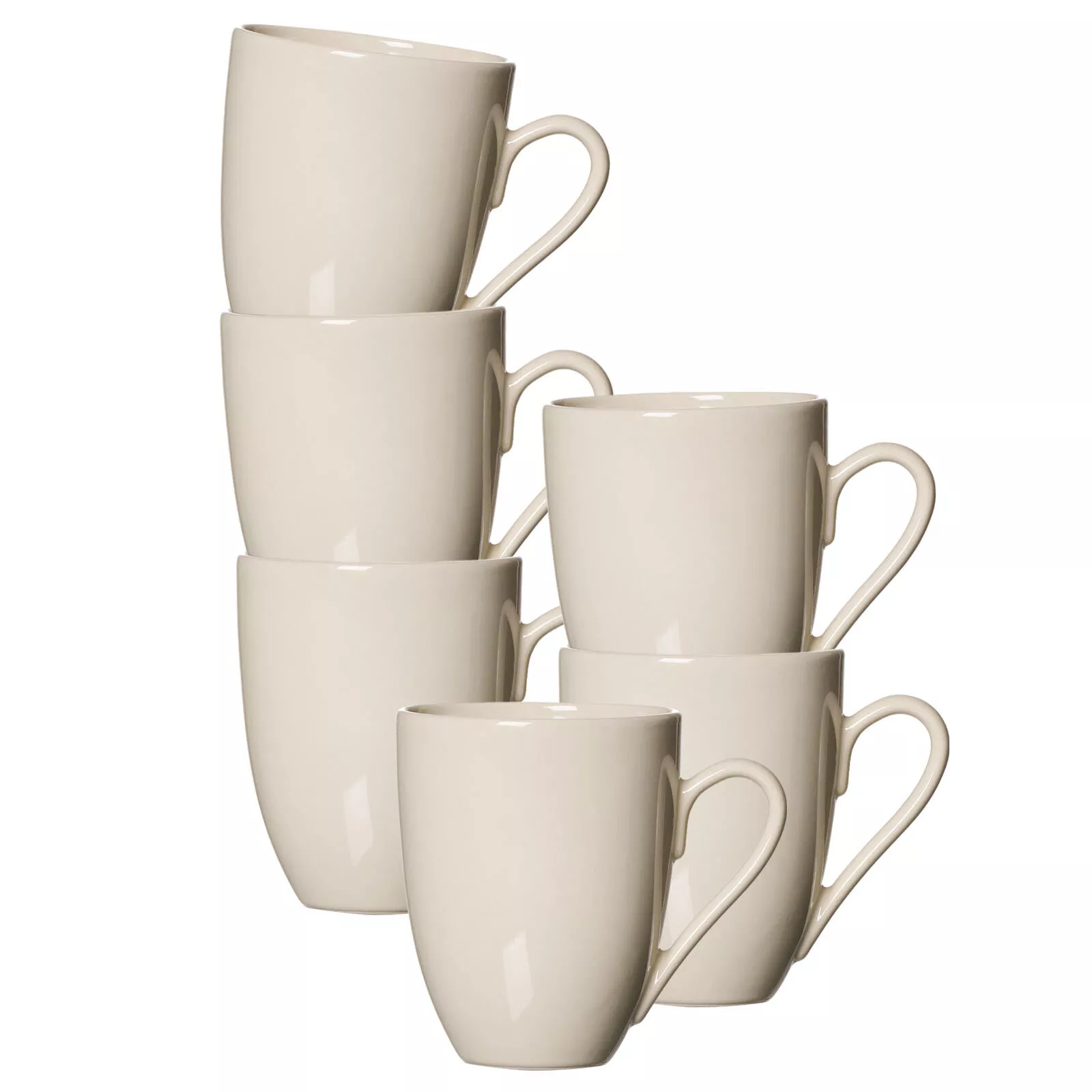 Ritzenhoff Breker Cecina Beige Coffee Mugs 320 ml, Set of 6