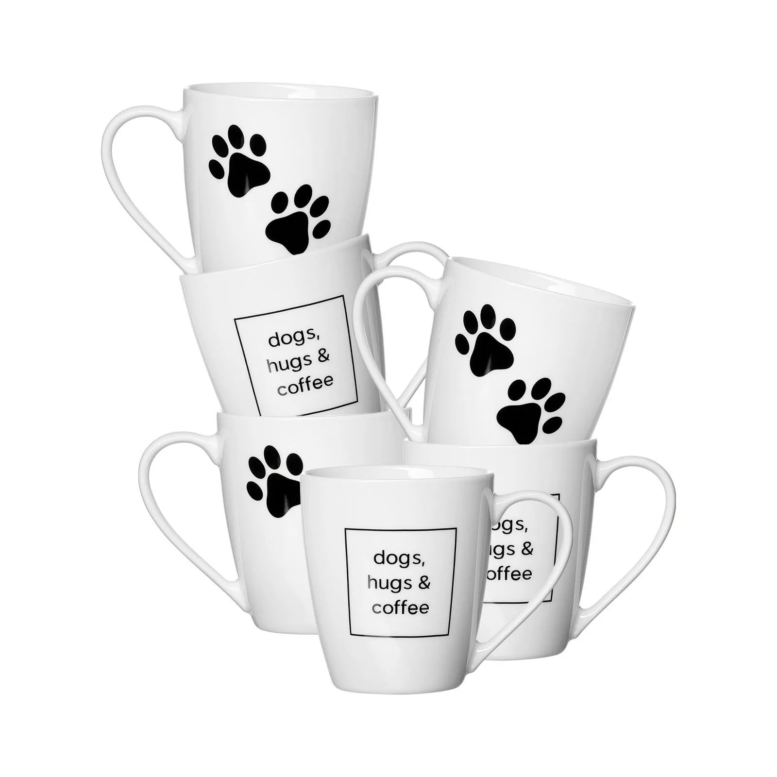 Ritzenhoff Breker Mika Dog coffee mug, white, 360 ml, set of 6