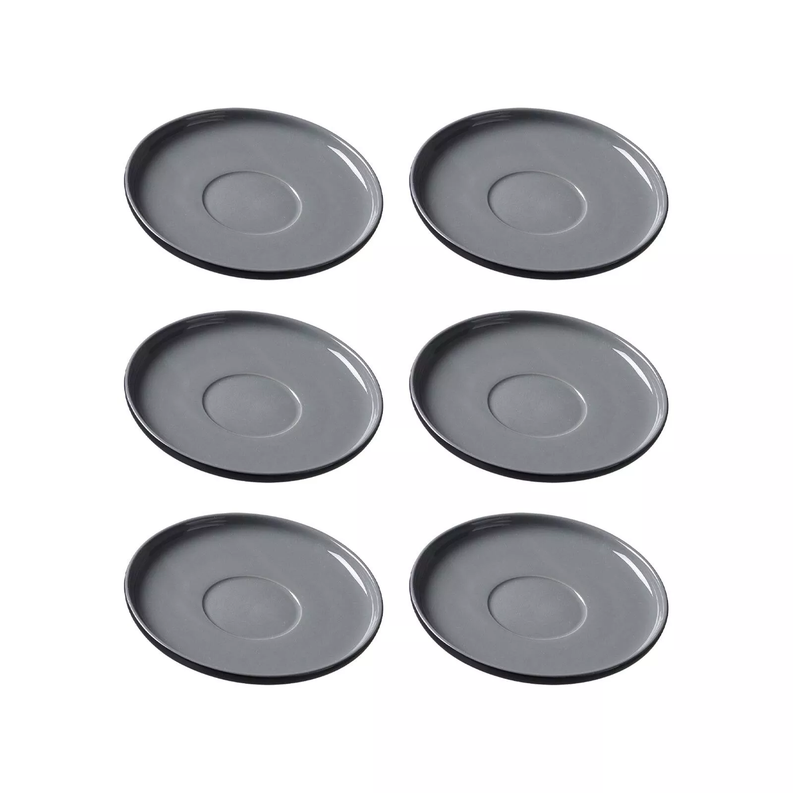 Ritzenhoff Breker Coffee Saucers Jasper Black ø 15.0 cm Set of 6