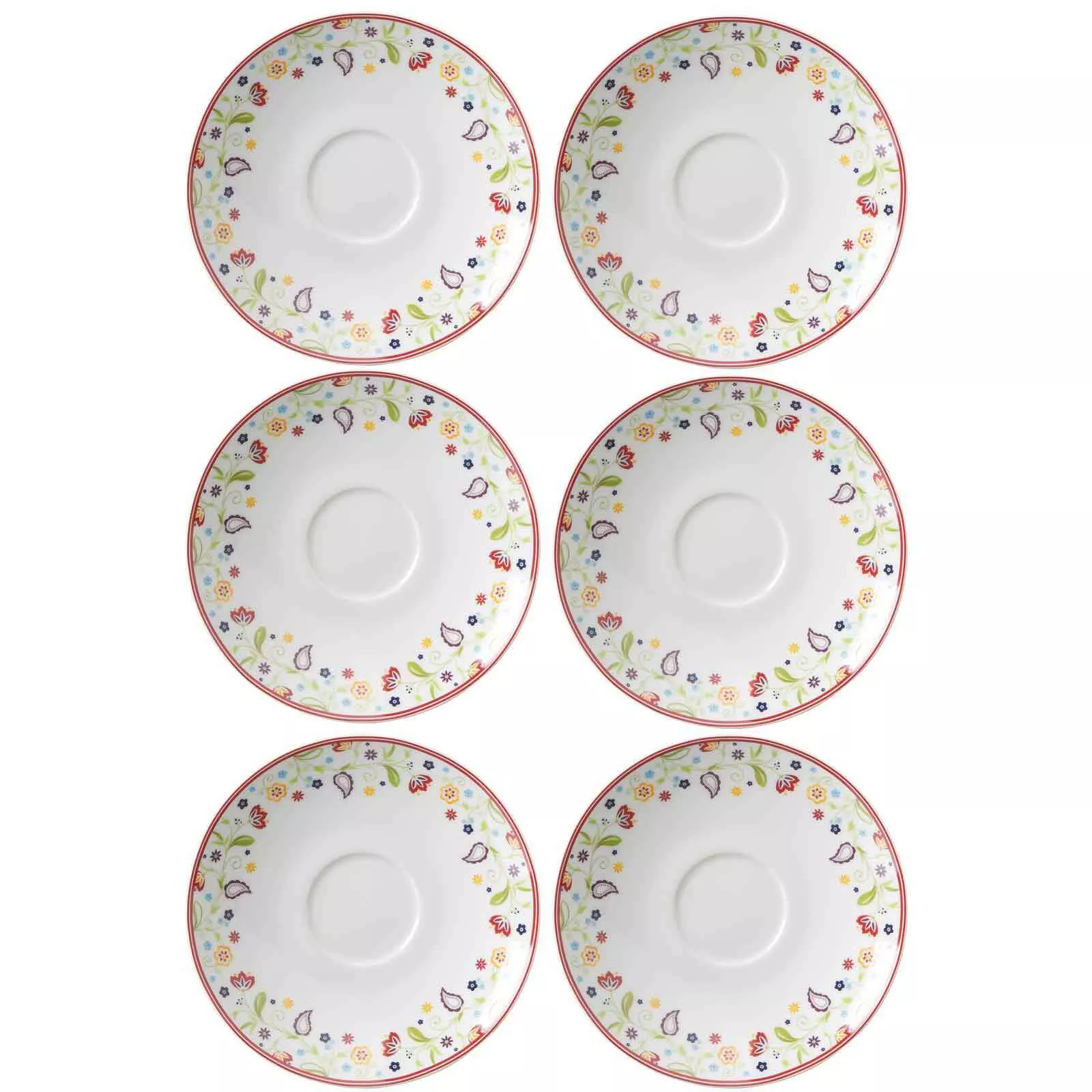 Ritzenhoff Breker Coffee Saucers Shanti multicolored ø 16.0 cm Set of 6
