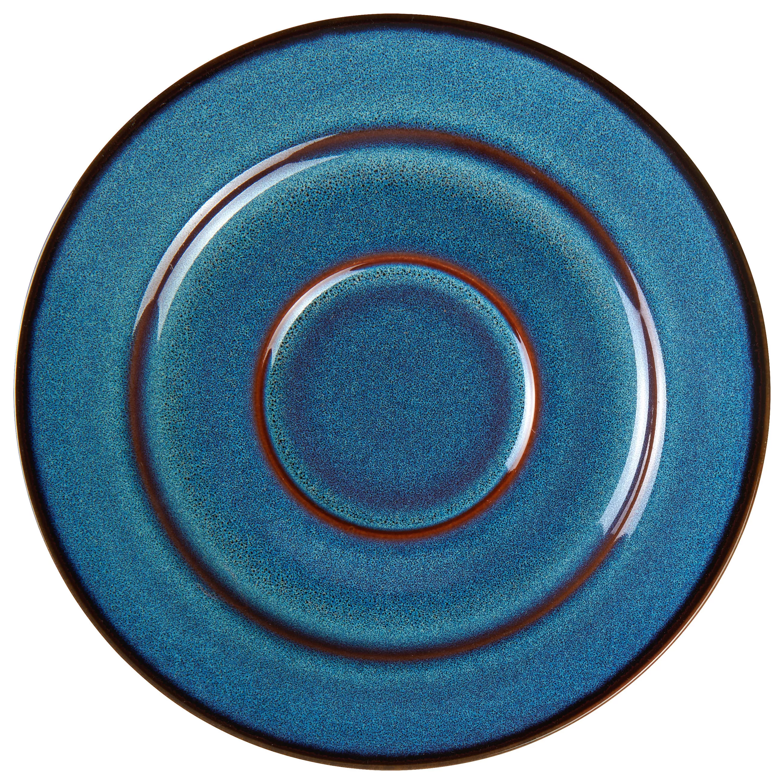 Ritzenhoff Breker Saucer Bali, Blue-Brown-Black, D 16 cm