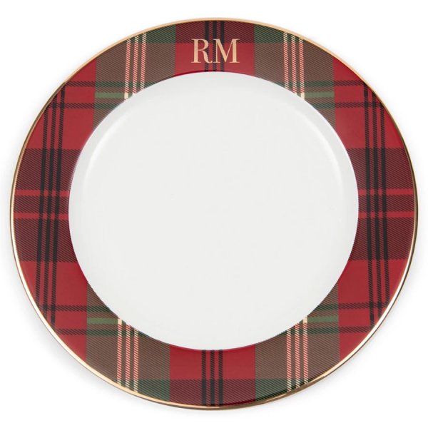 Rivièra Maison Riviera Maison Dinner Plate Tartan Check Pattern Dinner Plate