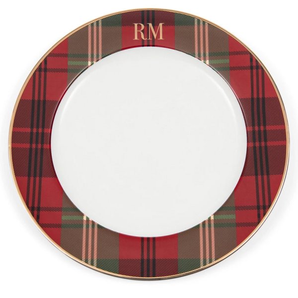 Rivièra Maison Riviera Maison Cake Plate Tartan Check Pattern Dinner Pl