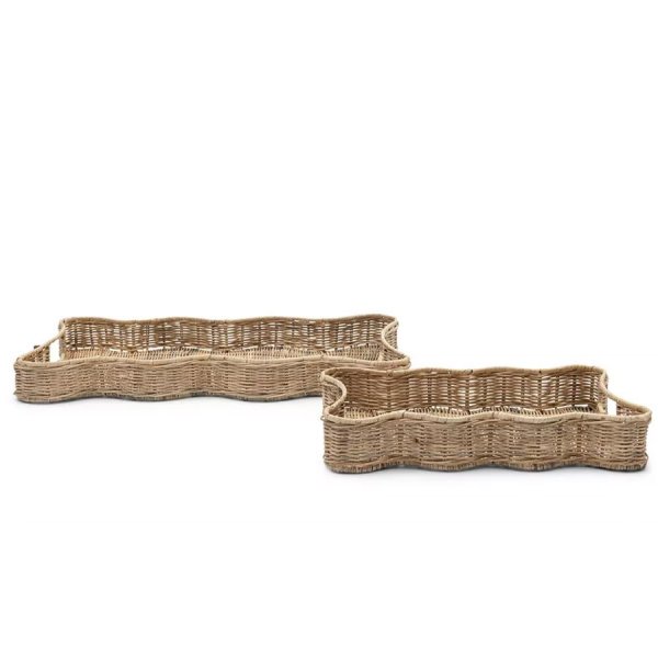 Riviera Maison Tray Set Benoa Rustic Rattan Set of 2