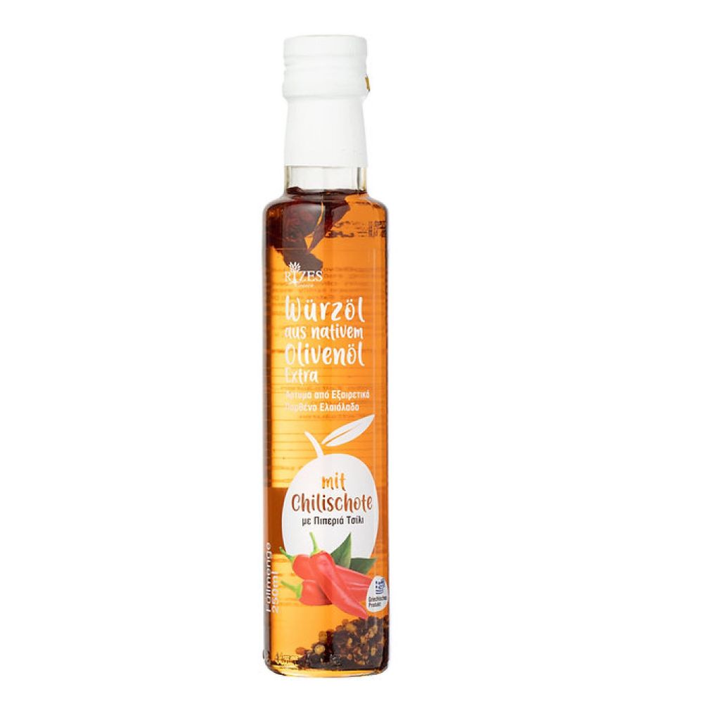 Gato-GmbH Rizes Greece - Flavored olive oil made with extra virgin olive oil and chili pepper (250 ml) 250 ml