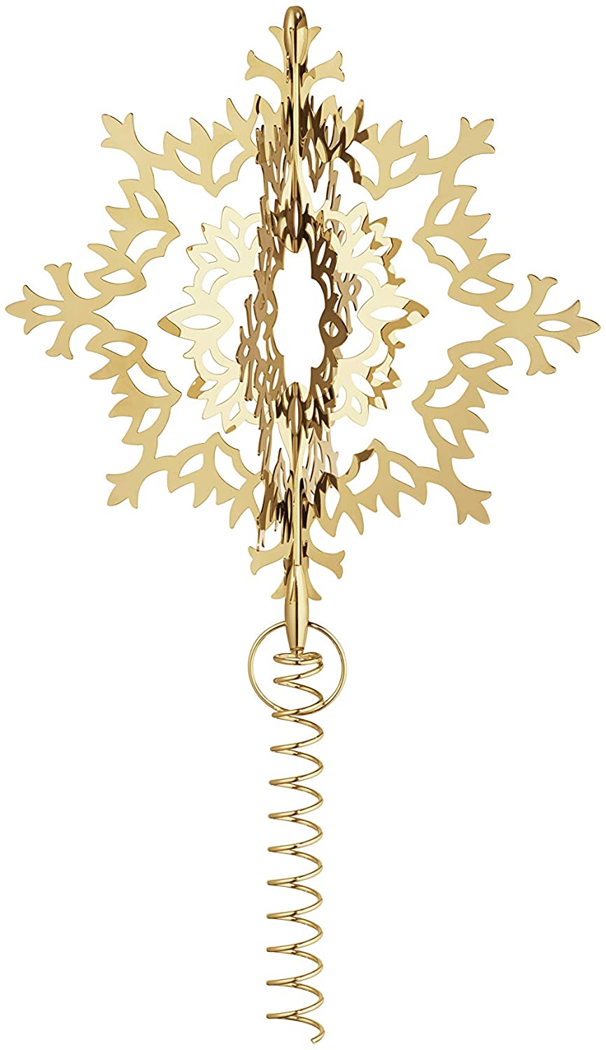 Georg Jensen Seasonal 2020 Ice Flower Baumspitze, 18 Karat Vergoldeter Edel