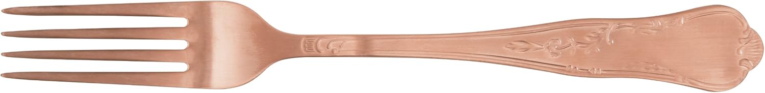 BITOSSI HOME HER301 Set 24 pieces (6 spoons, 6 forks, 6 knives, 6 little spoons), New Retro Collection, copper