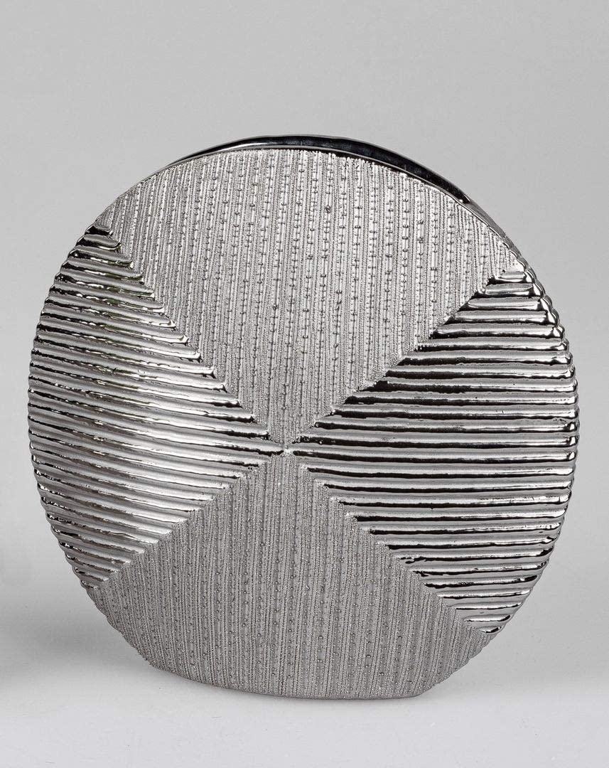 Itrr Vase,Antik-Silber, Aus Keramik, Ca. 25Cm