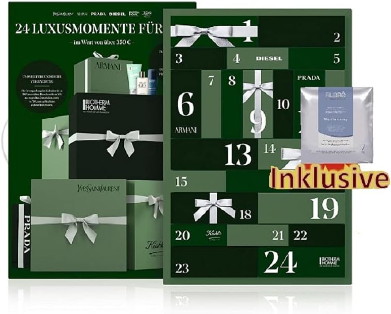 Douglas Adventskalender Biotherm Adventskalender 2021 Beauty - Männer Kosmetik Advent Kalender, 24 Geschenke Wert 350 €, Pflege Weihnachtskalender Mann, Adventkalender Herren