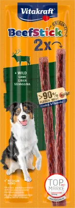 Vitakraft Dog treat with game, beef stick, 24 g