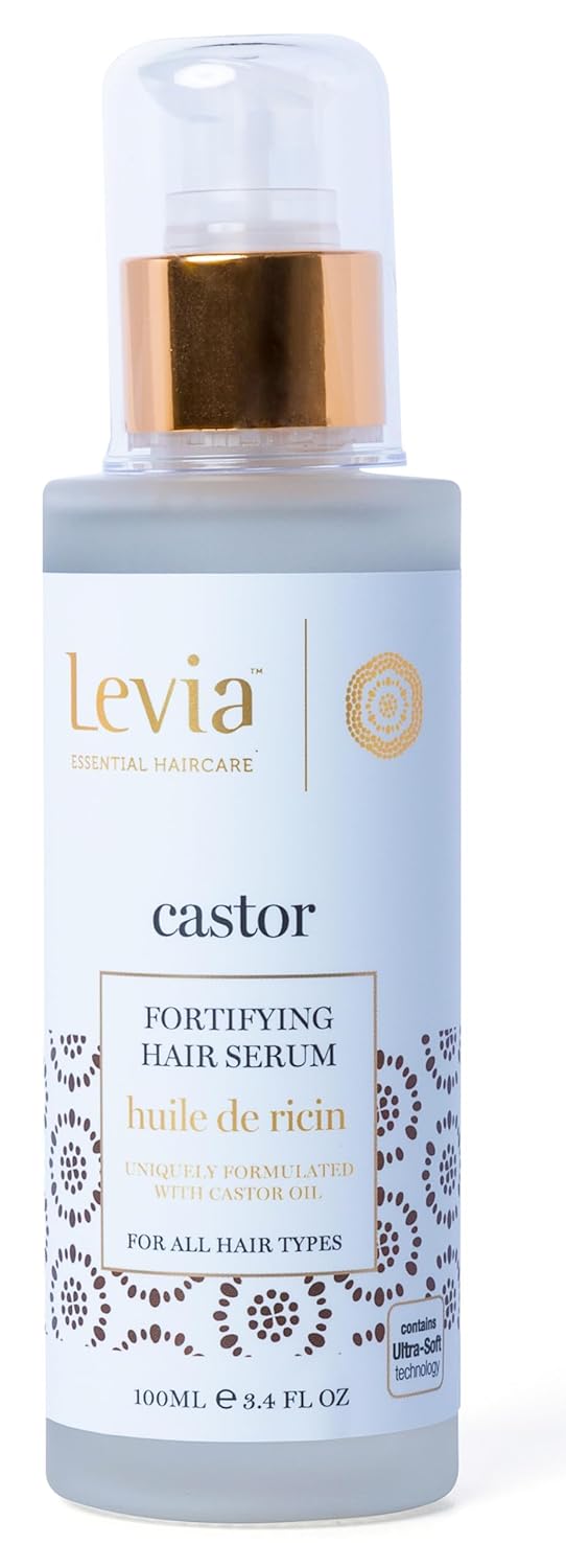 Levia Strengthening Serum with Castor Oil, Strengthens Dry Hair, Protects Against Pollution and Repeated Dyeing, Smooth, Shiny Hair, For All Hair Types, 100 ml