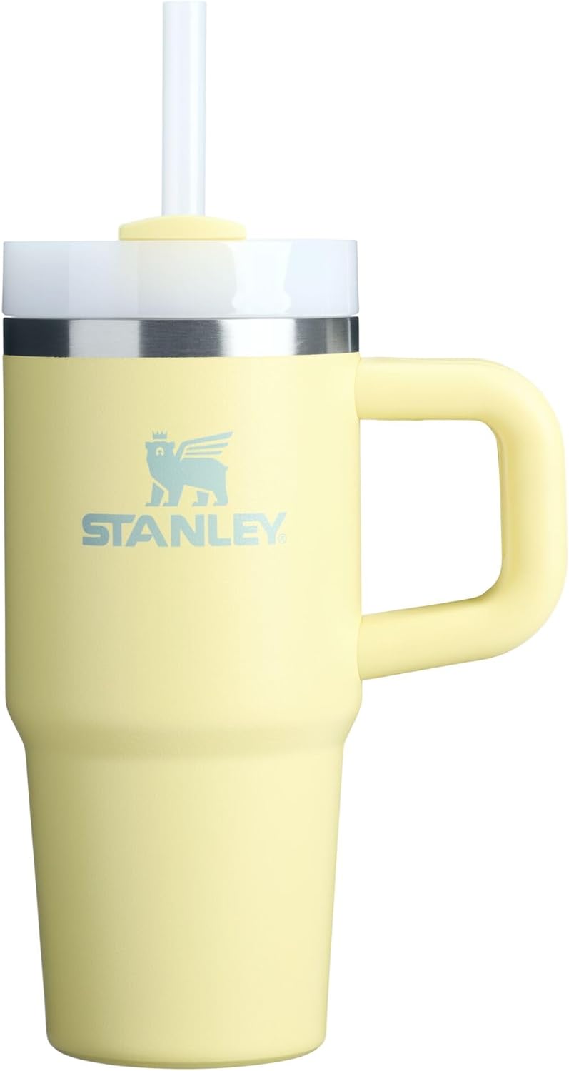 Stanley Quencher H2.0 Tumbler with Handle and Straw, 400 ml, Flowstate Lid with 3 Positions, Drink Holder, Compatible for Travel, Insulated Stainless Steel Cup, BPA Free, Pomelo