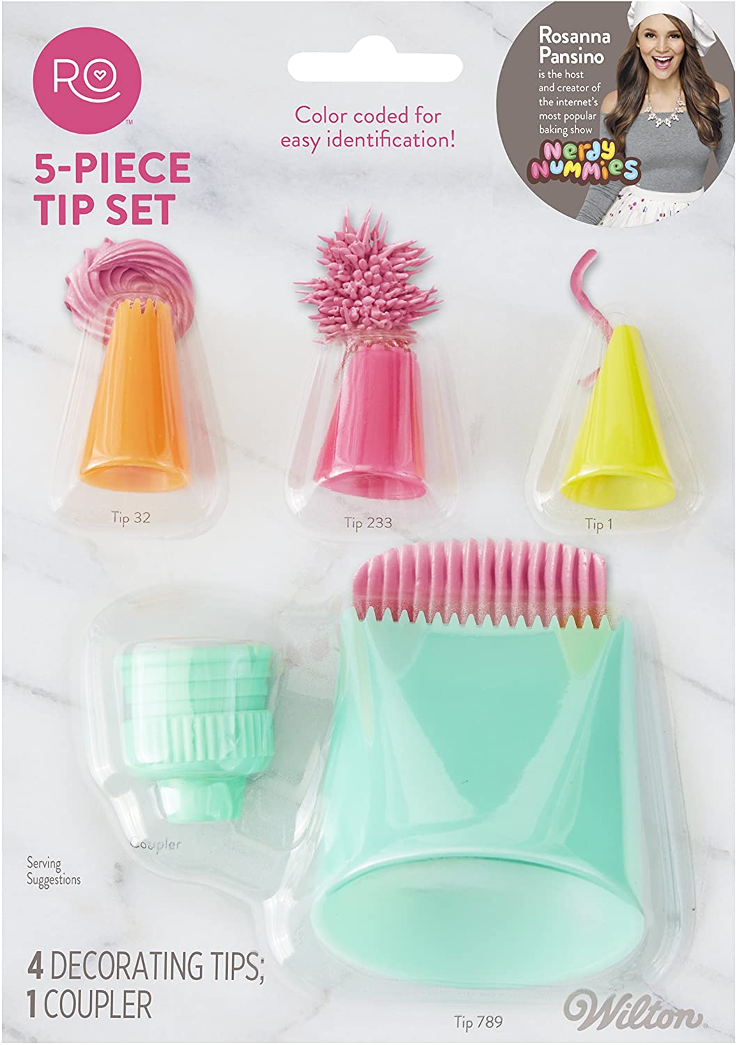 Wilton Rosanna Pansino Piping Nozzles, Multi-Colour, 5.84 x 12.9 x 18.49 cm