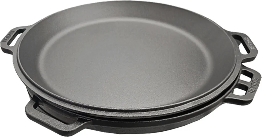 ROBARI Kazan Cast Iron 15 Liter Kazan with Cast Iron Pan Lid Wok Asia