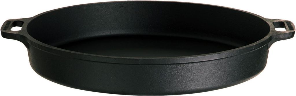 ALLGRILL Robust cast iron pan Ø 45 cm for all types of cooktops, including induction: Excellent grilling properties, perfect heat retention, versatile use