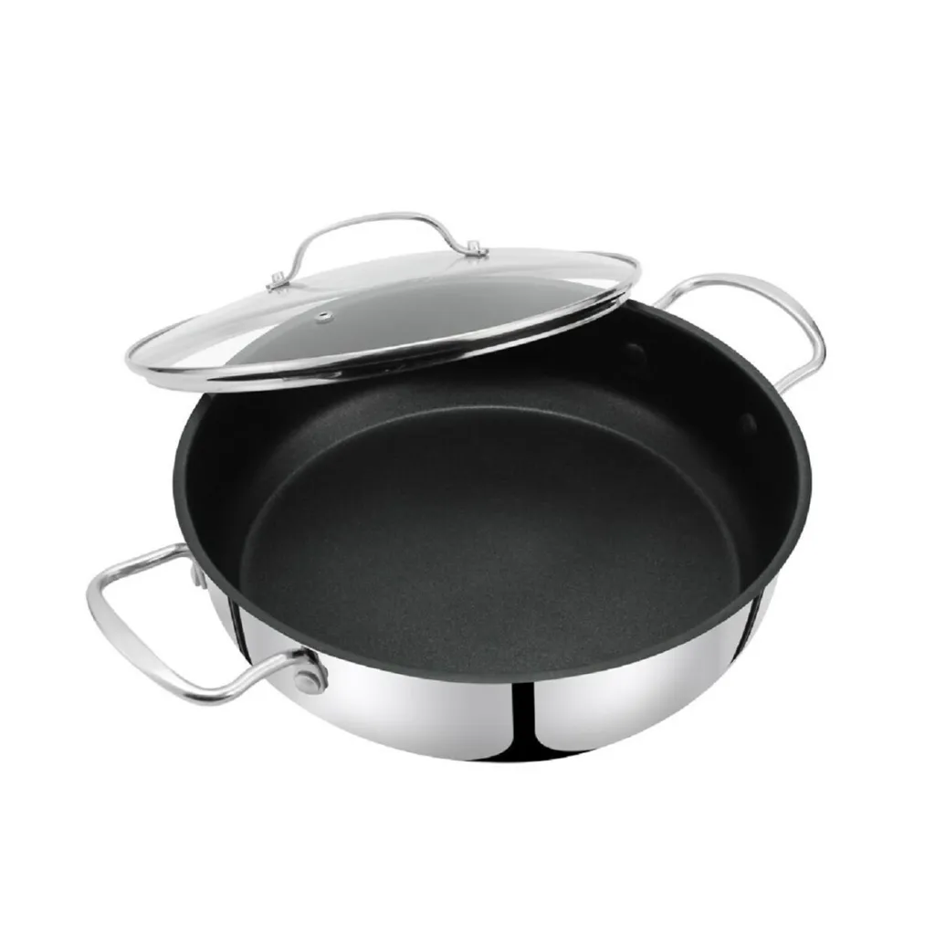 Schaefer Robust and durable cookware for the modern kitchen: Serving pan with lid – 28cm