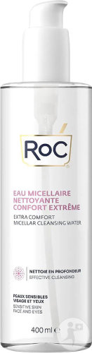 RoC Micellar Cleansing Water Extreme Comfort Sensitive Skin Face Eyes Pump Bottle 400ml