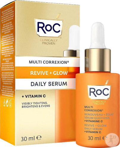 RoC Multi Correxion Revive + Glow Daily Serum + Vitamin C Dropper Bottle 30ml