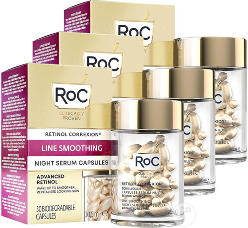 RoC Retinol Correxion Smoothing Care Night Serum 30 Capsules Promo 2+1 Free