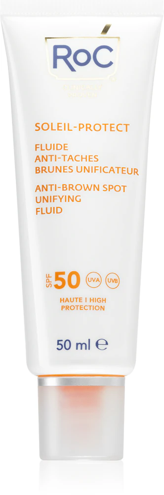 RoC Soleil Protect Anti Brown Spots Unifying Fluid light protective fluid against blackheads SPF 50