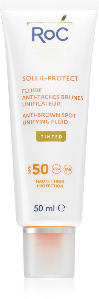 RoC Soleil Protect Anti Brown Spots Unifying Fluid Tinted tinted fluid for complexion unification SPF 50