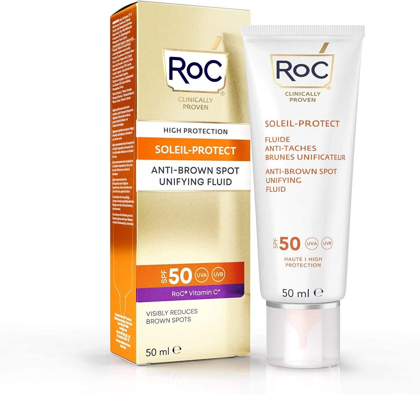 RoC - Soleil-Protect Harmonisierendes Anti-Flecken - Reduziert Pigmentflecken - UVA/UVB-Schutz 50 ml