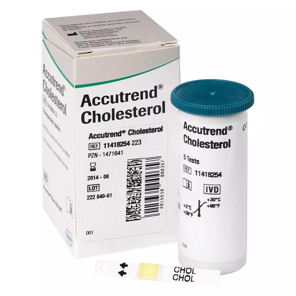 Roche Accutrend cholesterol test strips