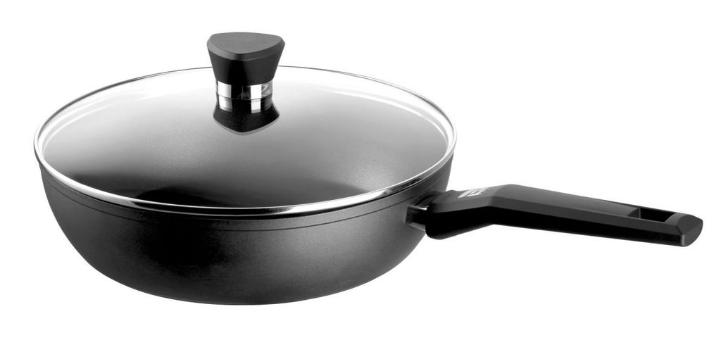 ROHE Germany Henry aluminum braising pan, 28 cm, with glass lid