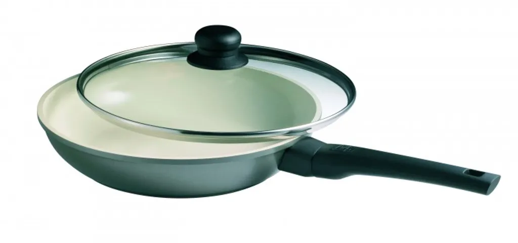 ROHE Germany Visiona aluminum braising pan, 28 cm, with ceramic coating, with glass lid