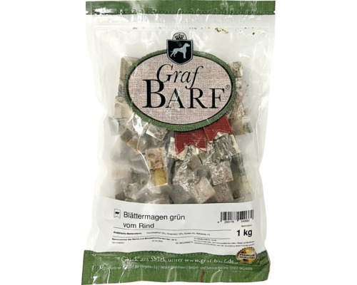 Raw dog food BARF Graf BARF green beef tripe 1.0 kg deep frozen