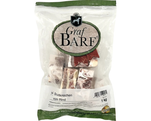 Raw food dog food BARF Graf BARF beef breast bones (small) 1.0 kg deep frozen