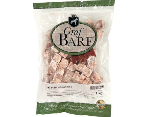 Raw food dog food BARF Graf BARF chicken necks 1.0 kg deep frozen