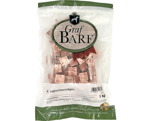 Raw food dog food BARF Graf BARF chicken gizzards 1.0 kg deep frozen