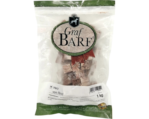 Raw dog food BARF Graf BARF Heart Beef 1.0 kg deep frozen