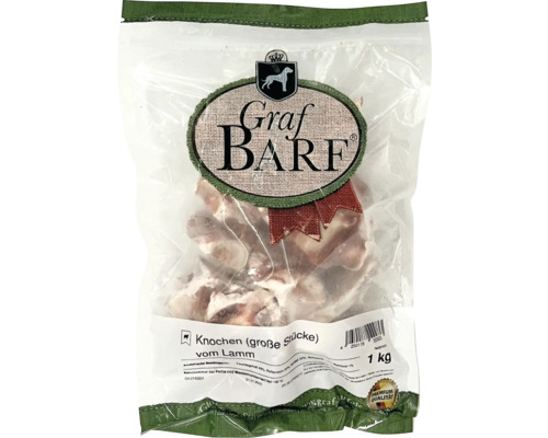Raw food dog food BARF Graf BARF bones lamb (large) 1.0 kg deep frozen