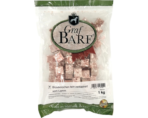 Raw food dog food BARF Graf BARF lamb bones, finely ground 1.0 kg deep-frozen
