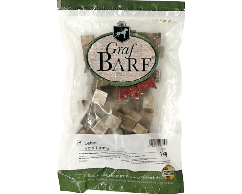 Raw food dog food BARF Graf BARF liver lamb 1.0 kg deep frozen