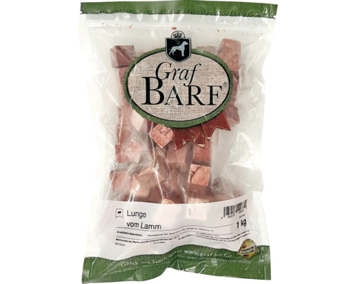 Raw food dog food BARF Graf BARF Lamb Lung 1.0 kg deep frozen
