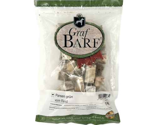 Raw food dog food BARF Graf BARF tripe green beef 1.0 kg deep frozen