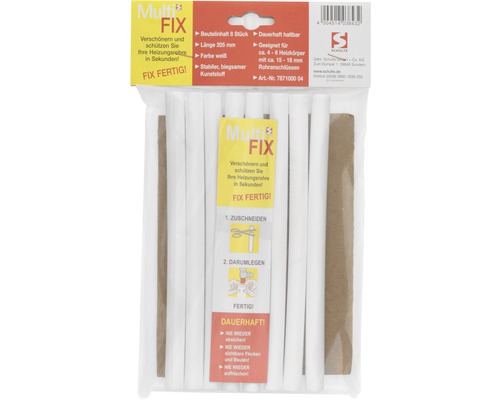 SCHULTE Pipe cover Multifix 205 pack of 8 white