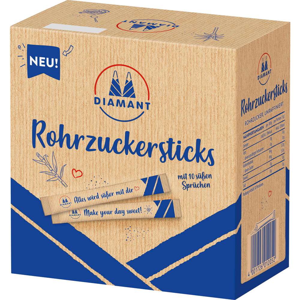 Diamant Cane sugar sticks 250g