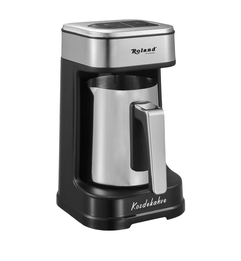 CETEC Germany Roland Germany Turkish Coffee Maker, 600W, Hot Beverage Dispenser, Slow Cook Technology, 4 Cup Capacity, with Coffee Measuring Spoon, Double Spout