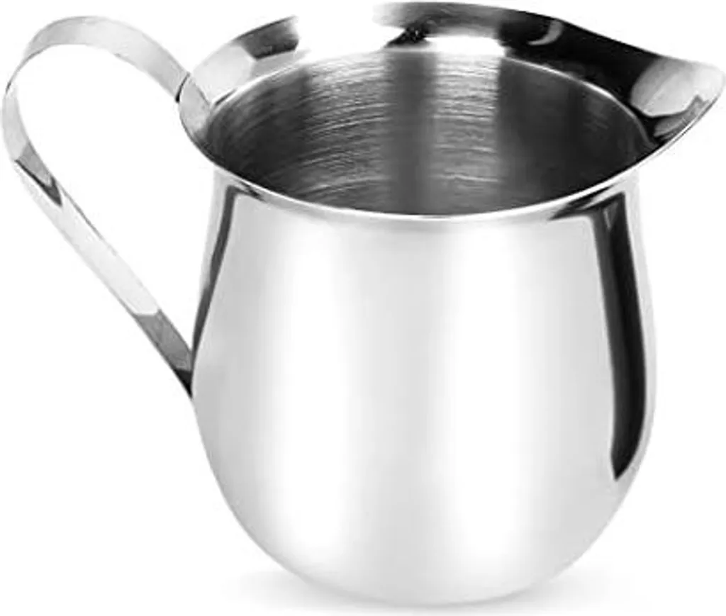 RPSTrading Rolin Roly 1pc 150ml Stainless Steel Bell Creamer Pitcher Mini Milk Jug Perfect for Cappuccino Sauce Espresso Machines Coffee (150ml)