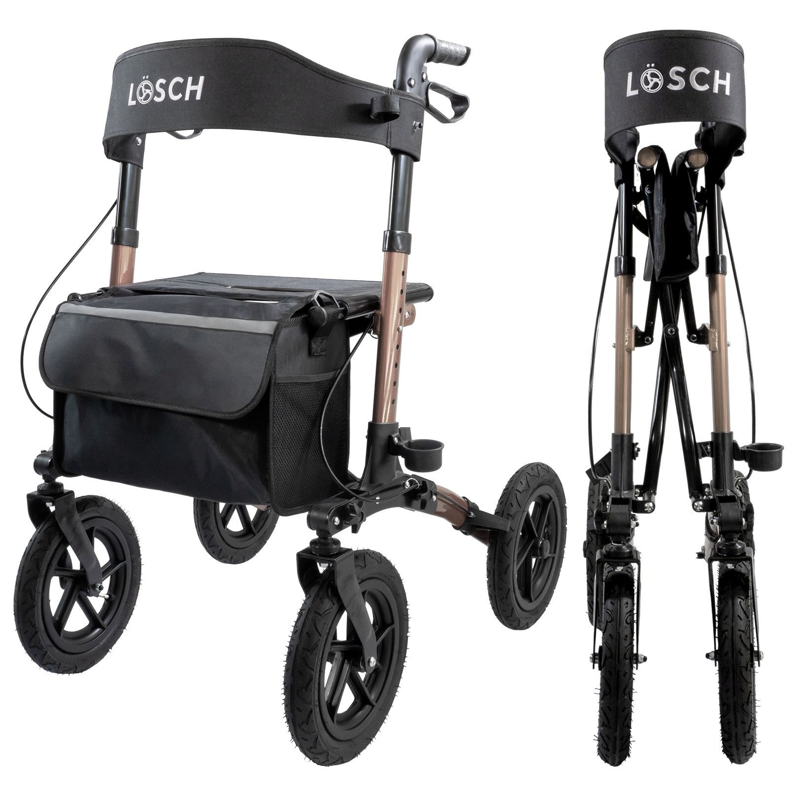 Rollator Tabas Mobility Air Champagne (air tires) 1 St