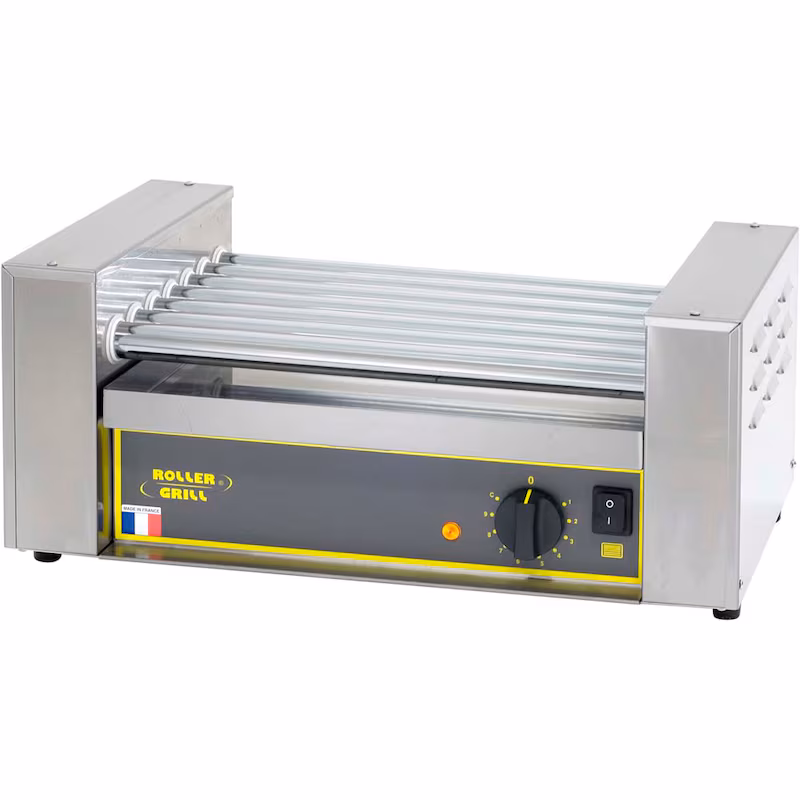 Stalgast ROLLER GRILL Hot Dog Grill, 7 wheels, dimensions 545 x 320 x 240 mm (W x D x H)