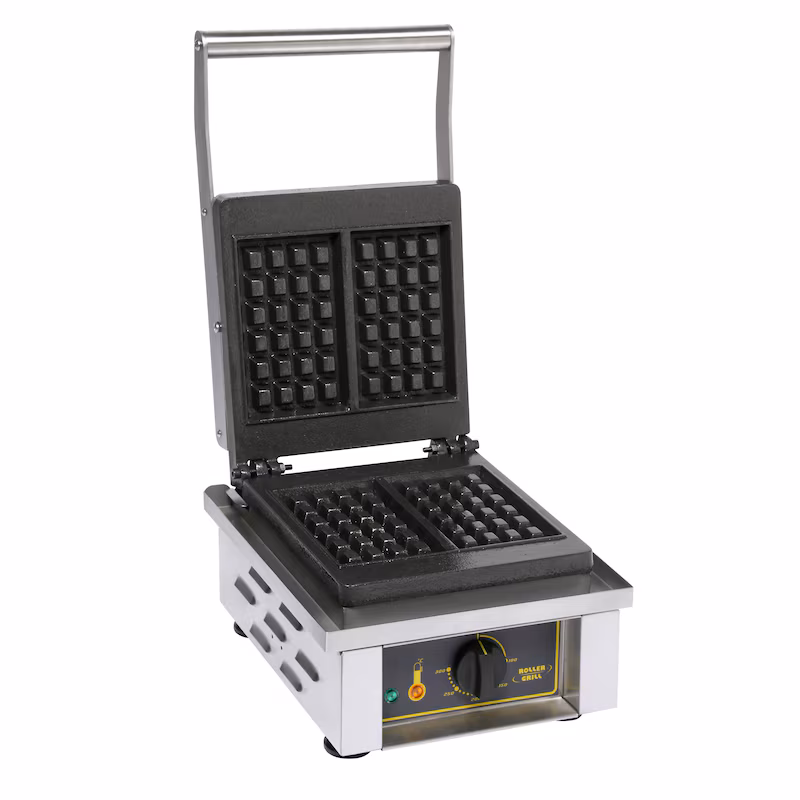 Roller Grill waffle iron, Liège waffle shape, dimensions 305 x 440 x 230 mm (W x D x H)