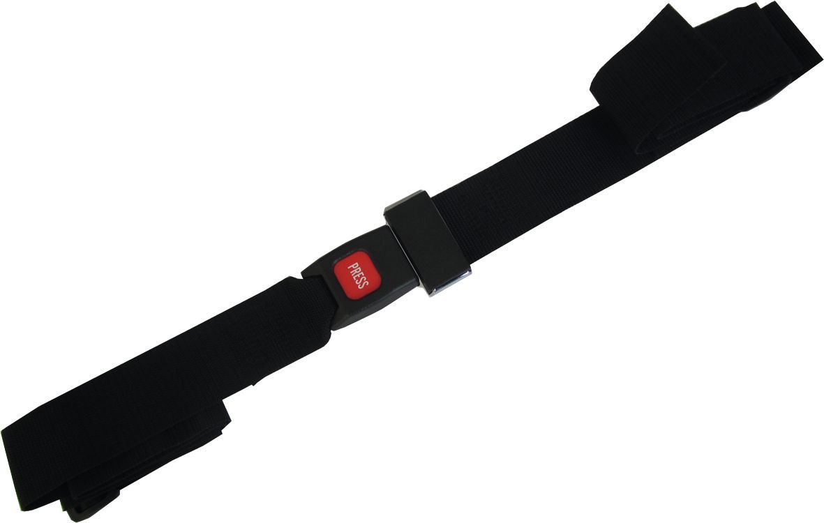 Wheelchair safety belt with metal buckle