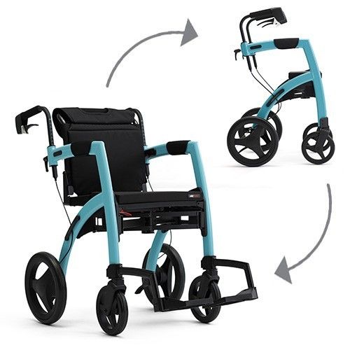 Rollz Motion 2.1 Small Rollator/Wheelchair island blue